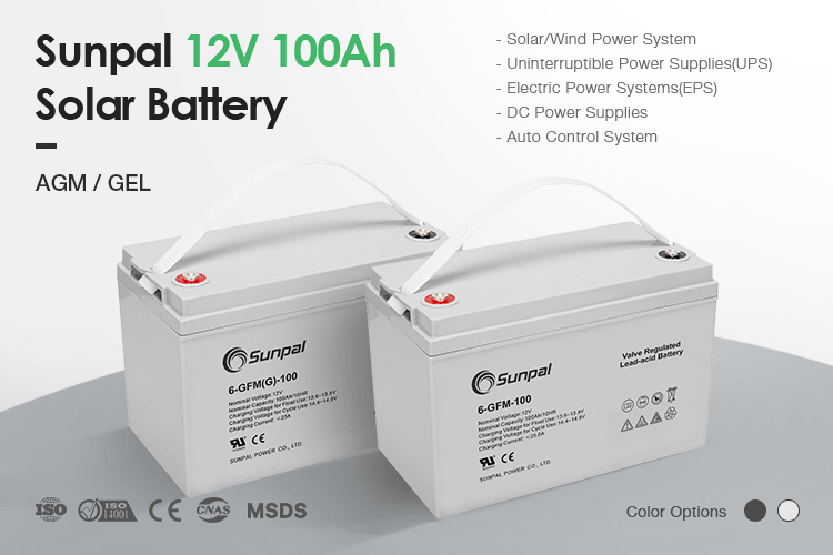 Sunpal Gel Acid Battery 12V 100ah 200ah Solar Lead Carbon Gel Batterie for  Solar Panel - China Volta Solar Gel Acid Battery 12V 200ah Mca, 12V 200ah  Solar Gel Batterie