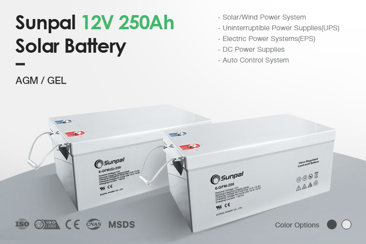 Batería solar GEL 250Ah / 12v PlusEnergy TPG250